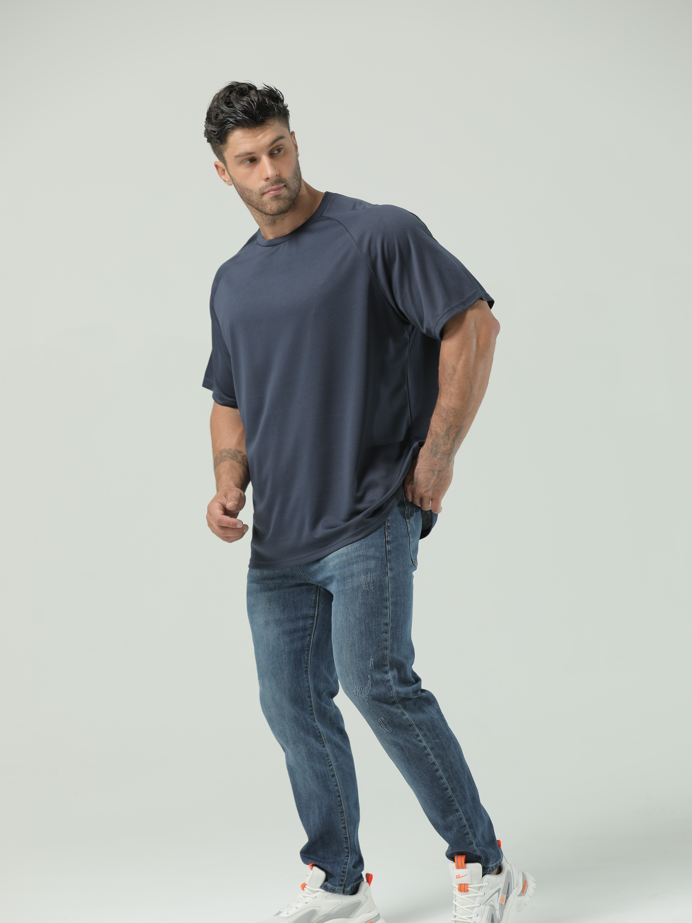 plus size mens breathable quick dry t shirt for sports mens clothing details 26