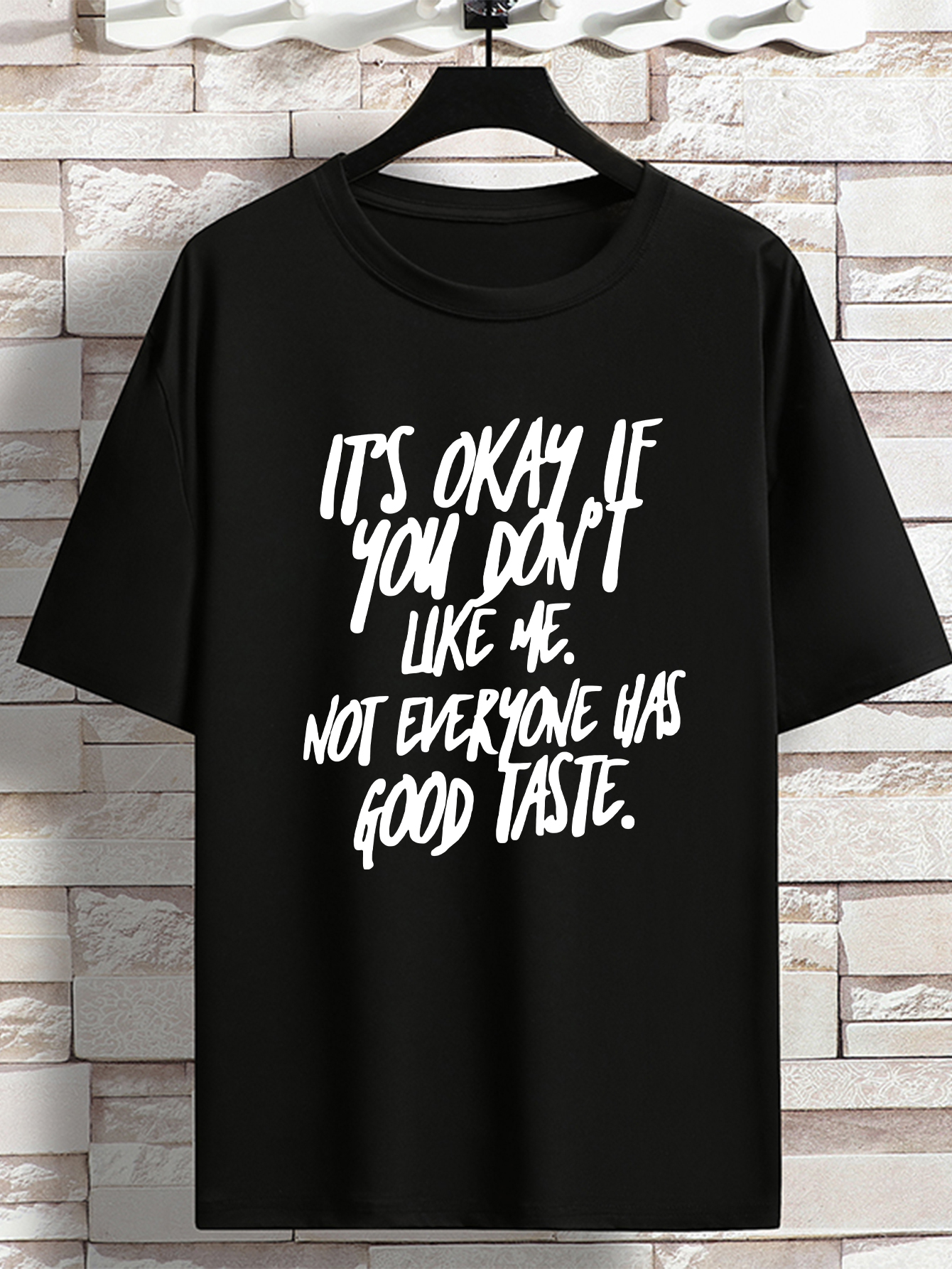 mens its okay dont like me print loose t shirt oversized short sleeve crew neck tops plus size casual clothing for plus size women men clothes best sellers gifts details 0