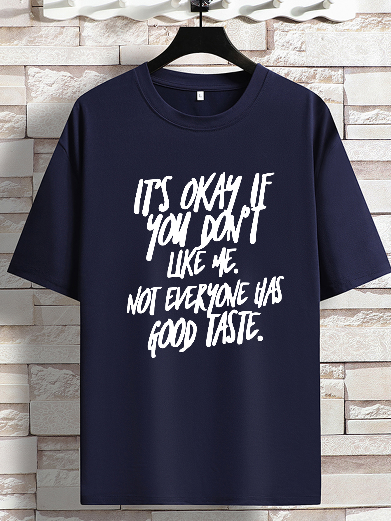 mens its okay dont like me print loose t shirt oversized short sleeve crew neck tops plus size casual clothing for plus size women men clothes best sellers gifts details 1