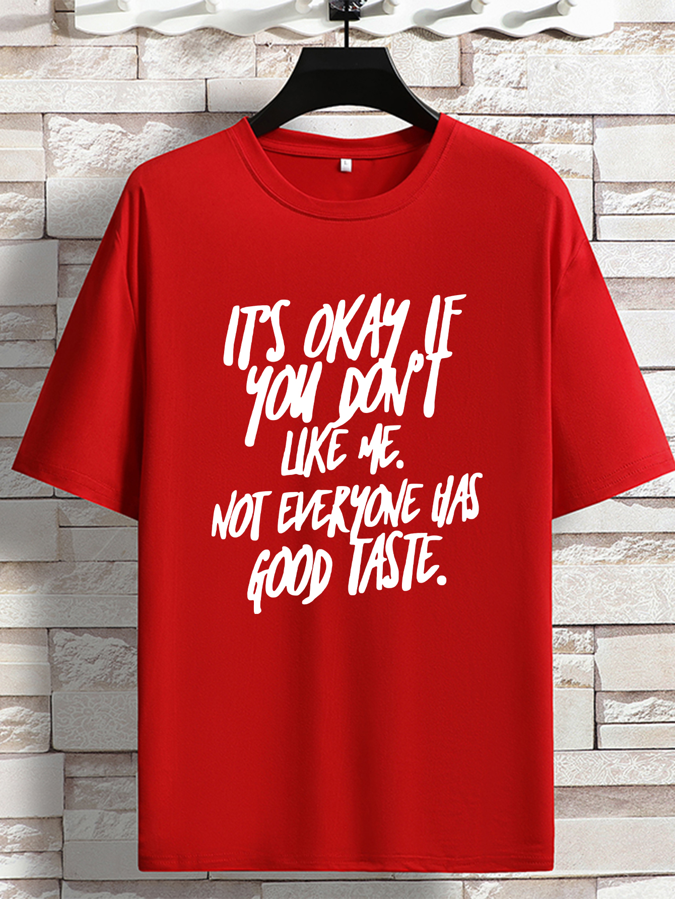 mens its okay dont like me print loose t shirt oversized short sleeve crew neck tops plus size casual clothing for plus size women men clothes best sellers gifts details 2