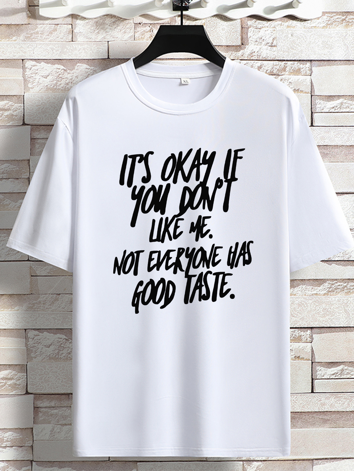mens its okay dont like me print loose t shirt oversized short sleeve crew neck tops plus size casual clothing for plus size women men clothes best sellers gifts details 3